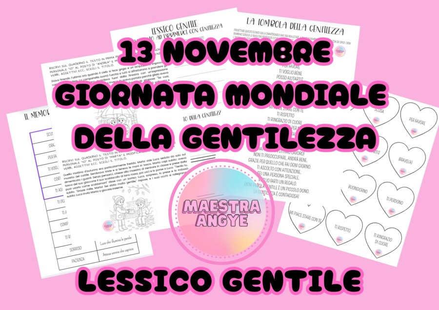 Lessico gentile: attività d'italiano per la Giornata mondiale della Gentilezza