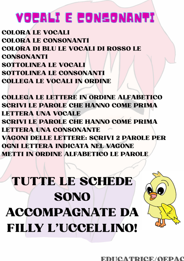 Esercizi vocali e consonanti