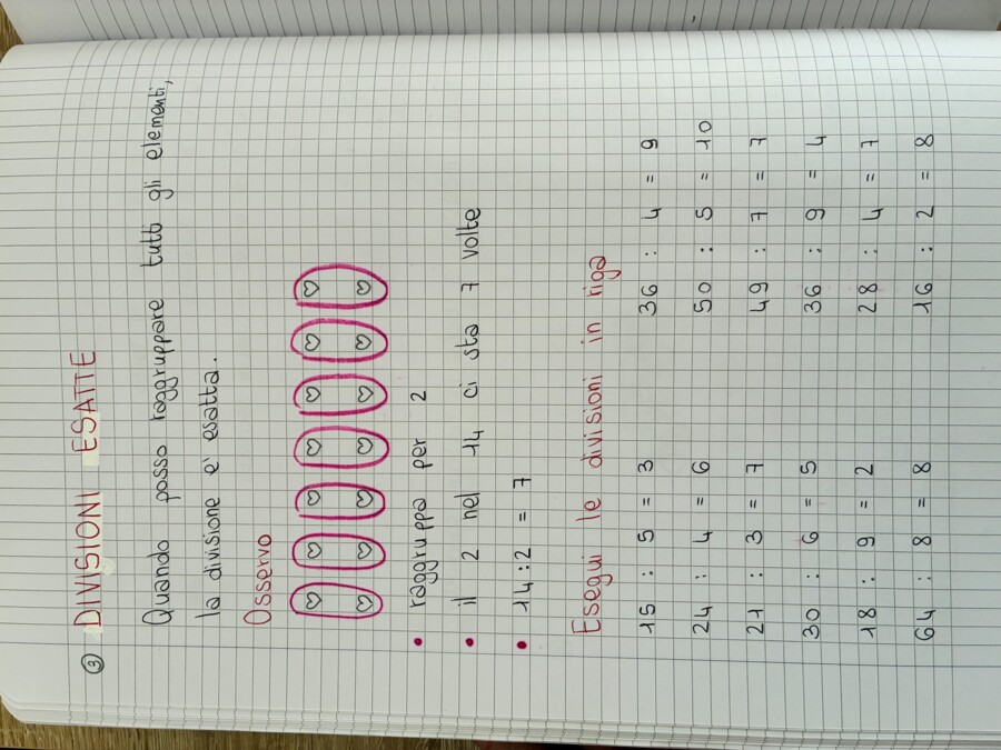 QUADERNO MATE classe terza (parte 5 - DIVISIONI)