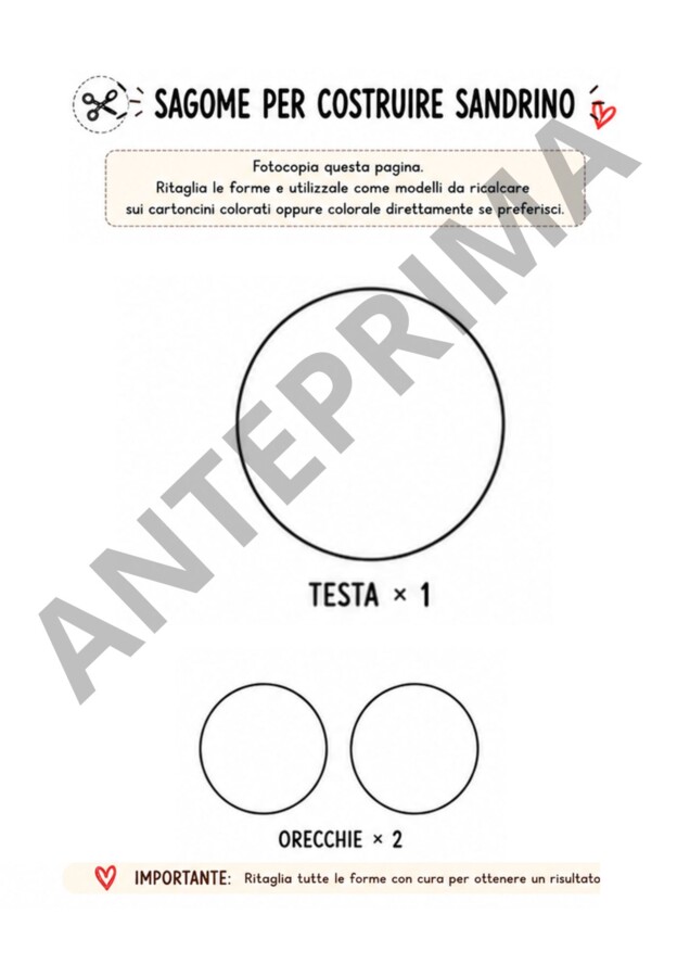 CORAGGIO, SANDRINO! -Attività per il primo giorno in classe 1^ alla Scuola Primaria