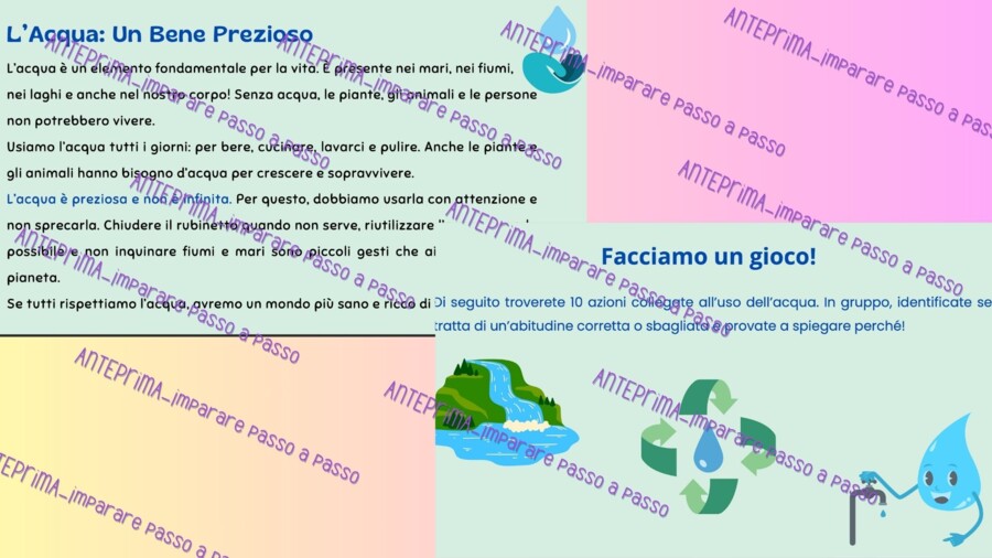 Giornata internazionale dell'acqua - Attività condivise e apprendimento collaborativo