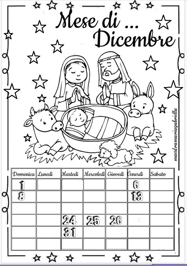 Calendarietto di dicembre