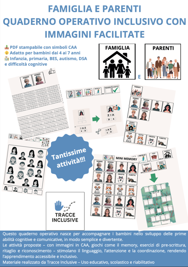 Quaderno Operativo Inclusivo: Famiglia e Parenti