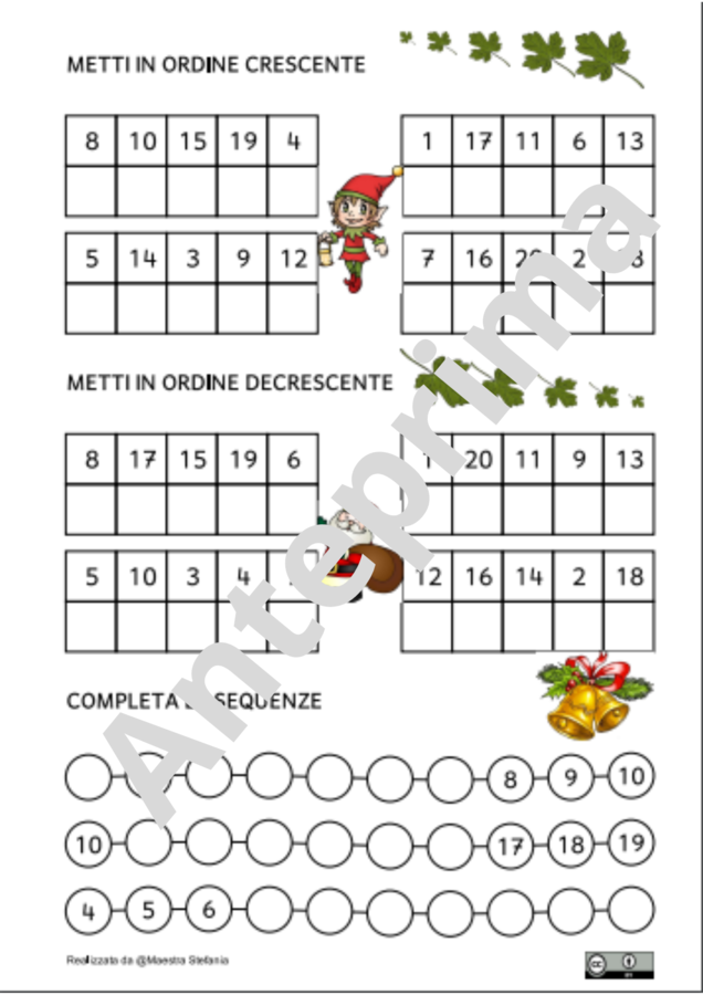 Schede vacanze di Natale