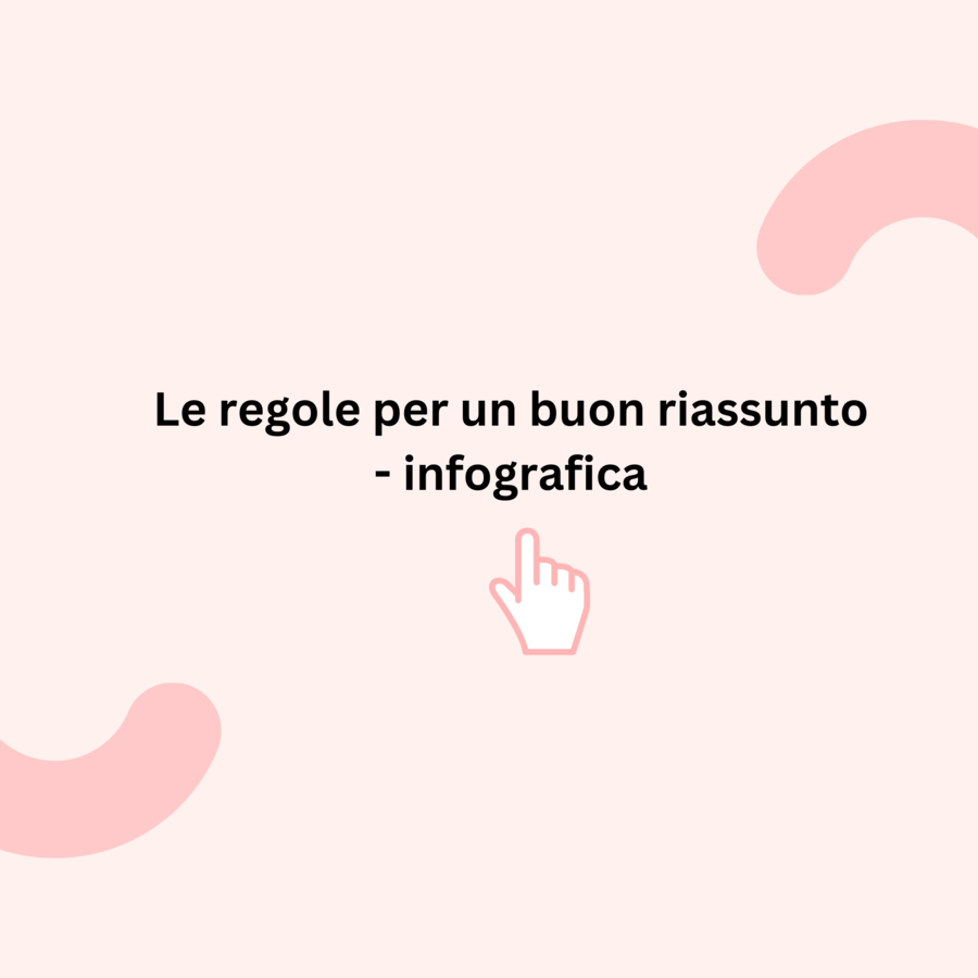 Le regole per un buon riassunto - infografica