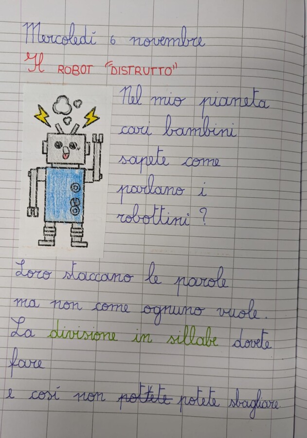 Il robot della divisione sillabica