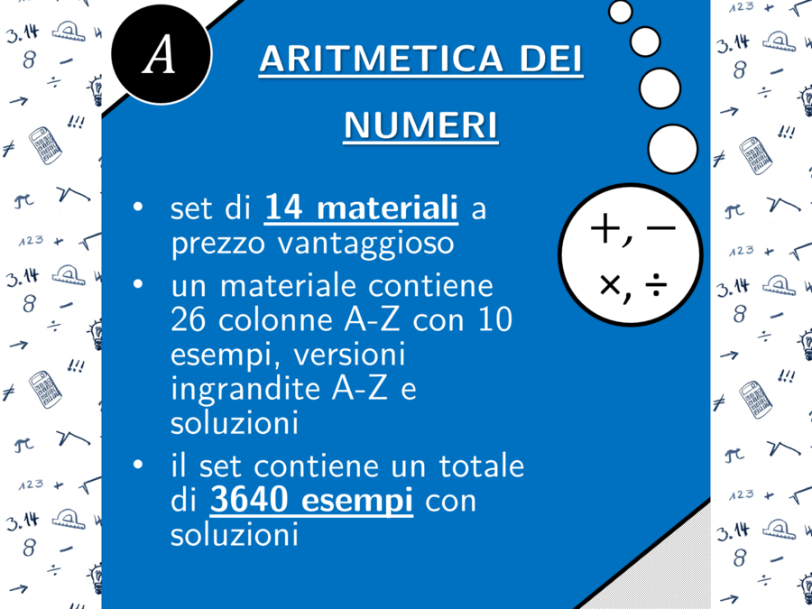 Aritmetica | Matematica | Pacchetto promozionale