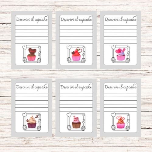 Descrivi i cupcakes - Schede didattiche sulla descrizione