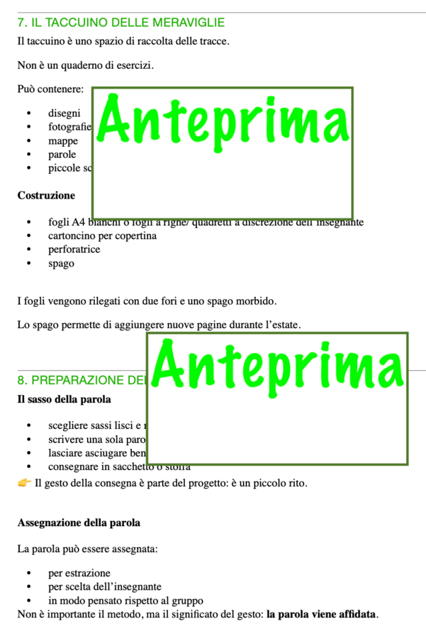 La parola custodita: percorso estivo + accoglieza (6-11 anni )