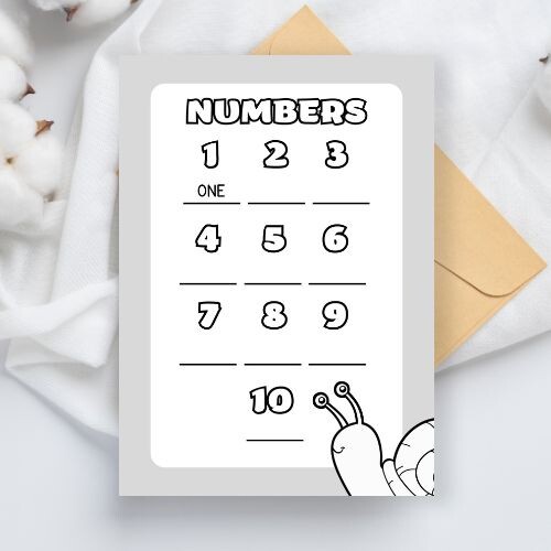 Numeri in inglese da 1 a 10 scheda didattica
