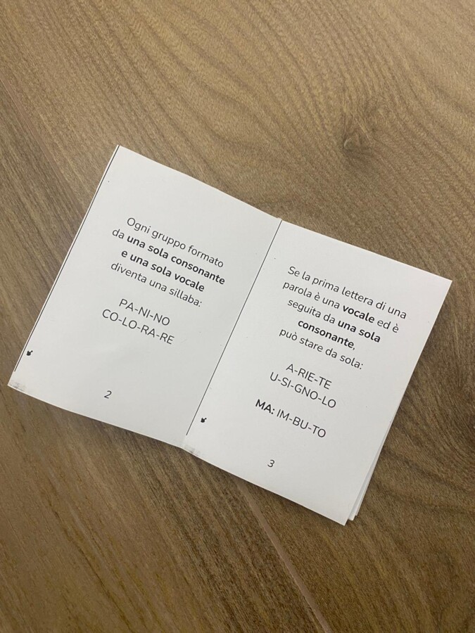 Libretto delle regole per la divisione in sillabe