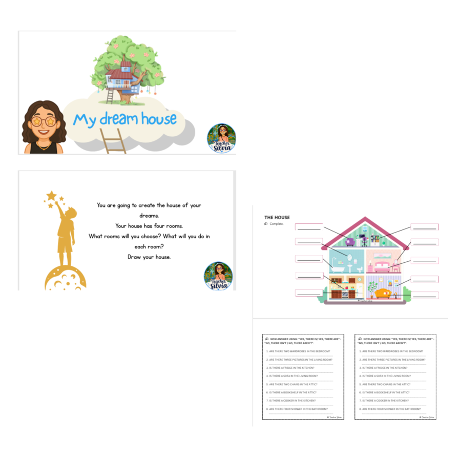 Schede didattiche "La mia casa" in lingua inglese- classe 3^.