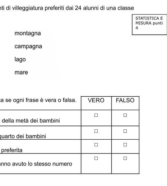 Verifiche finali matematica - Classe Quarta