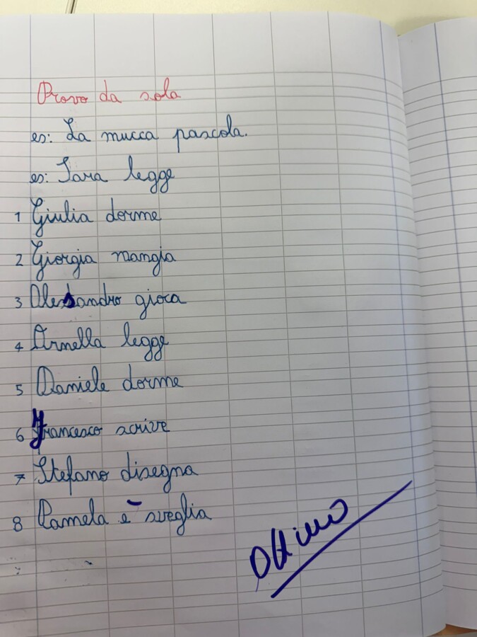 Il verbo per la classe terza