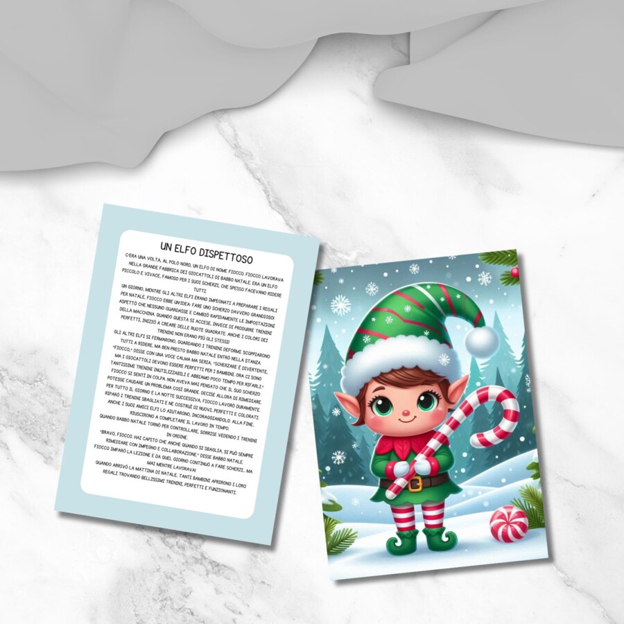 Storia di Natale in stampatello maiuscolo - "Un elfo dispettoso"