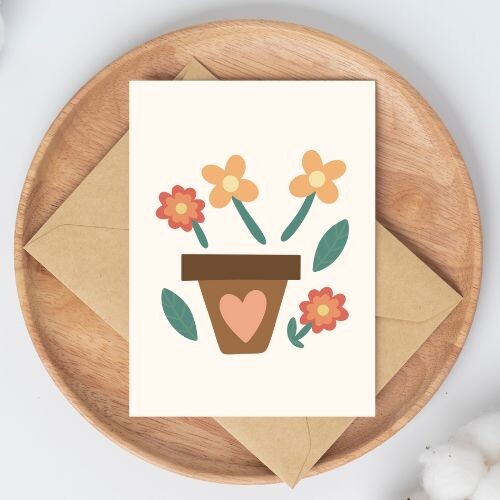 Lavoretto vaso di fiori