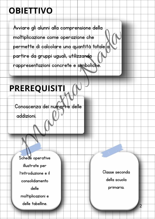 MISSIONE TABELLINE percorso completo classe seconda scuola primaria