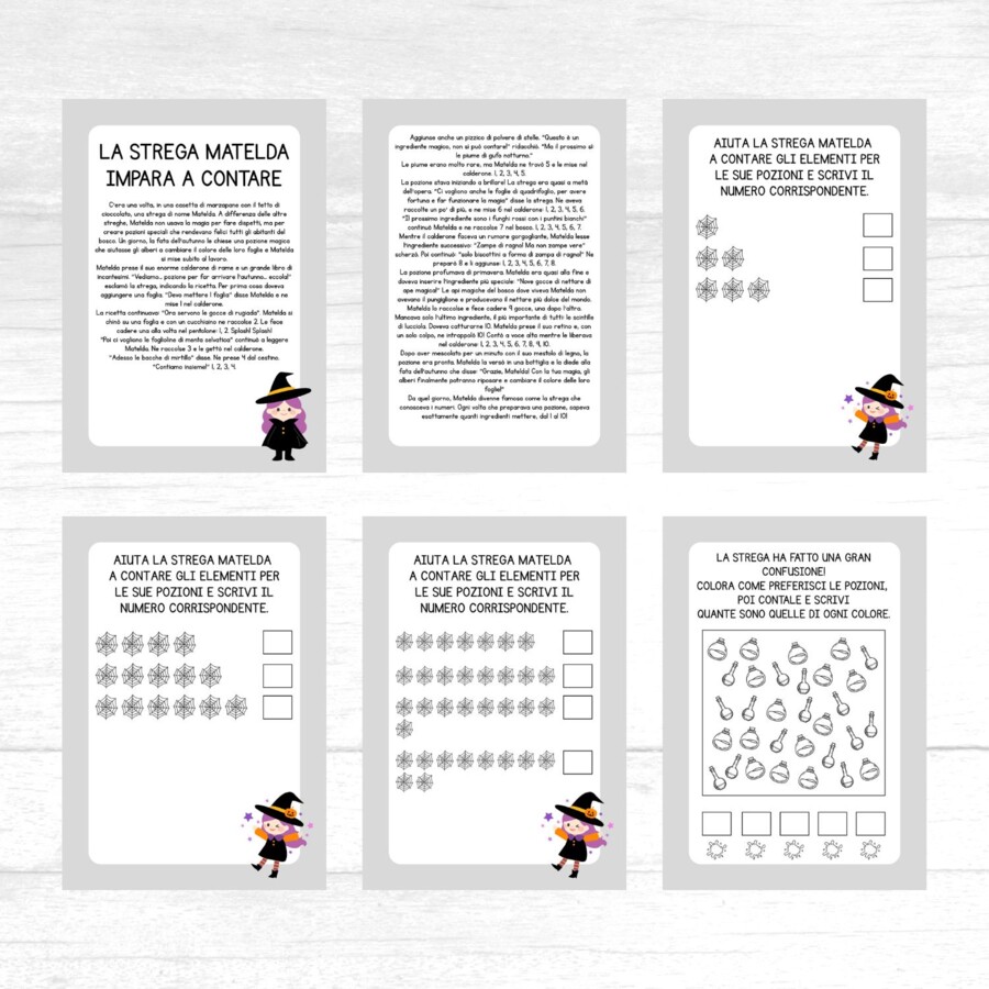 La strega Matelda e i numeri da 1 a 10