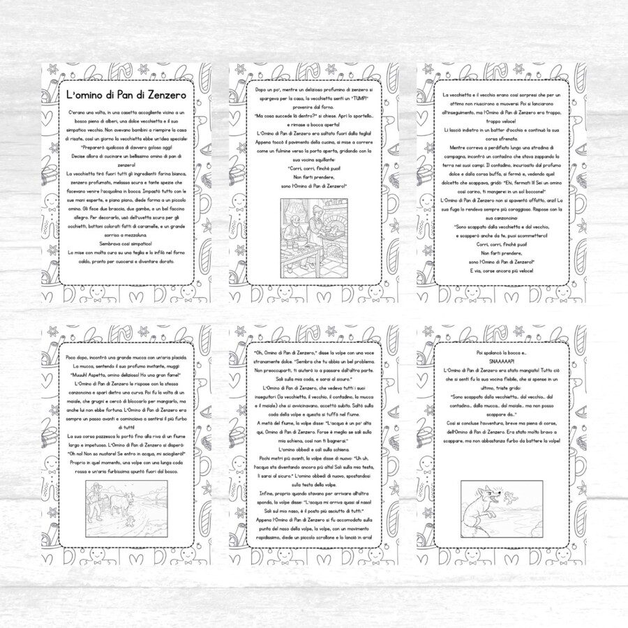Schede didattiche “L’omino di Pan di Zenzero”