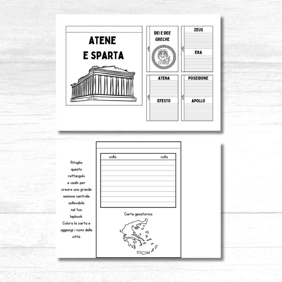 Lapbook Greci da stampare - Storia classe quinta