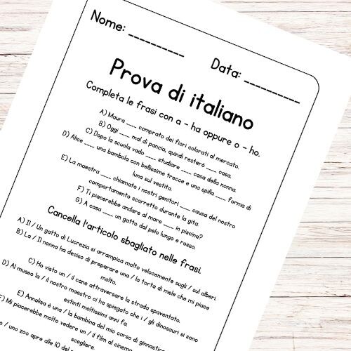 Prove d'ingresso classe terza