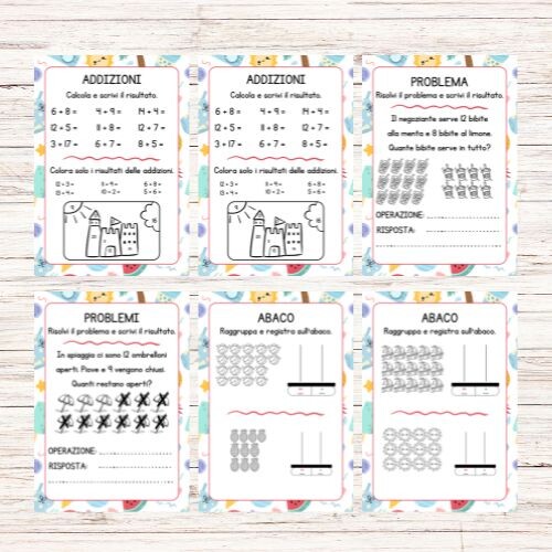 Compiti estivi di matematica classe prima
