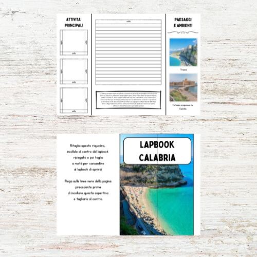 Lapbook Calabria scuola primaria da stampare