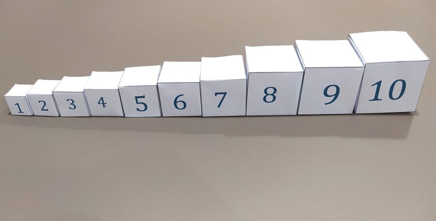 Cubi di grandezza progressiva