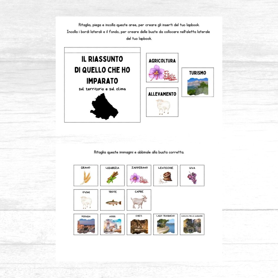Lapbook Abruzzo scuola primaria da stampare