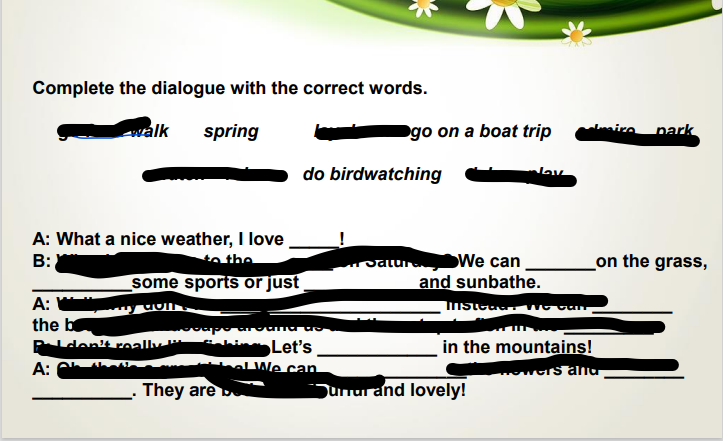 Spring outdoor activities lesson plan for kids