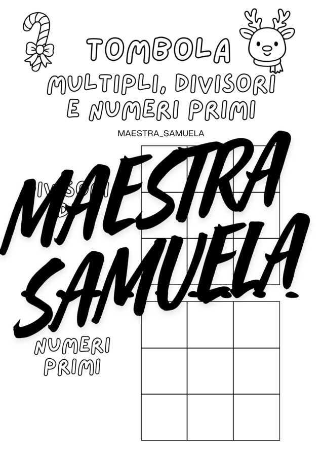 Tombola multipli, divisori e numeri primi 📐
