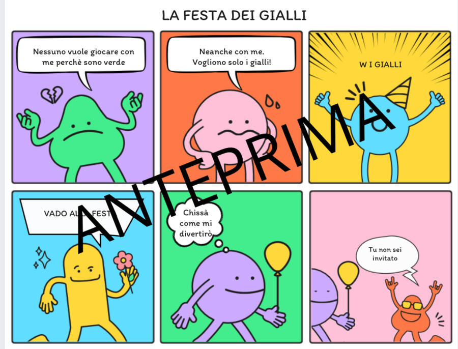 Giornata dei calzini spaiati in un fumetto