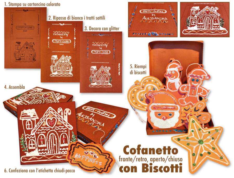 🍪 KIT di PAN DI ZENZERO 🍪 cofanetto, biscotti, chiudi-pacco e biglietto d'auguri
