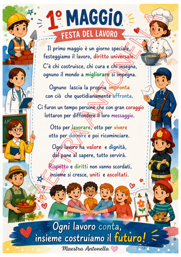 1° MAGGIO: FESTA DEL LAVORO