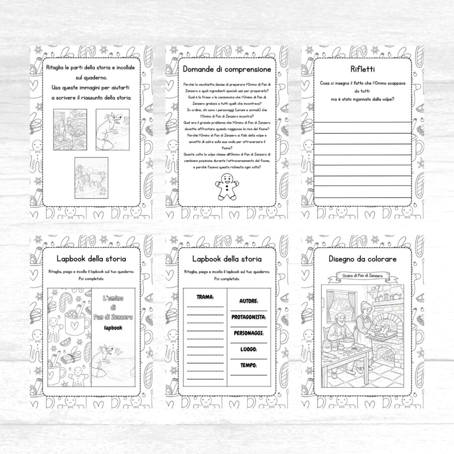 Schede didattiche “L’omino di Pan di Zenzero”