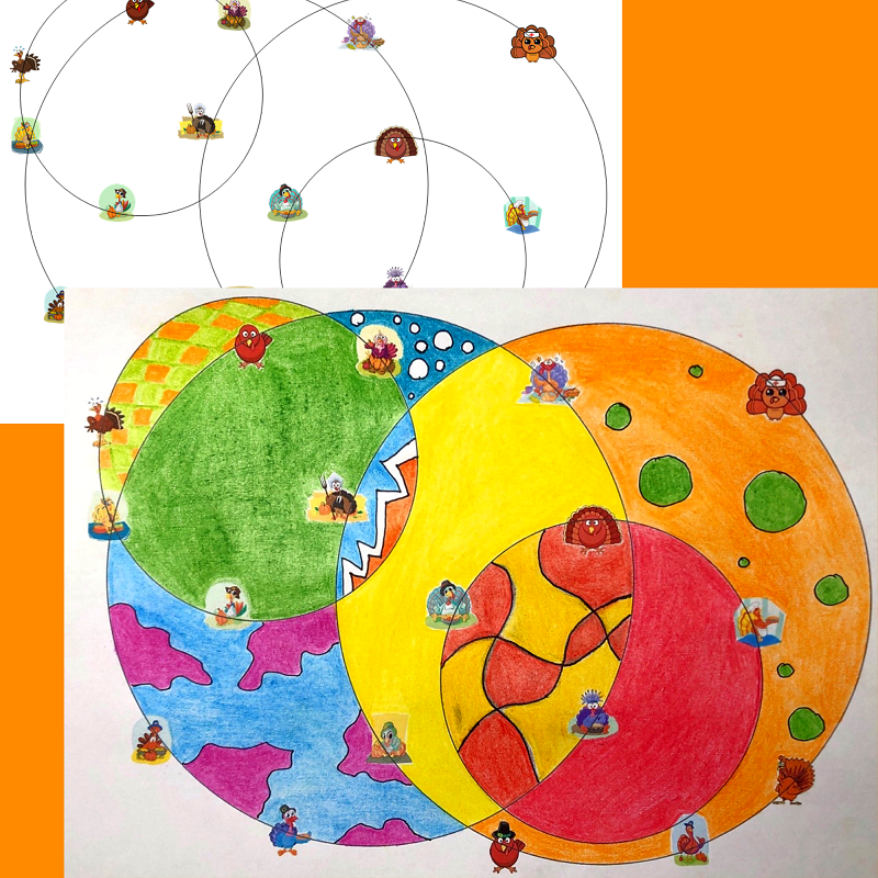 Area & Circumference of a Circle - Catch Thanksgiving Turkeys Math & Art Project