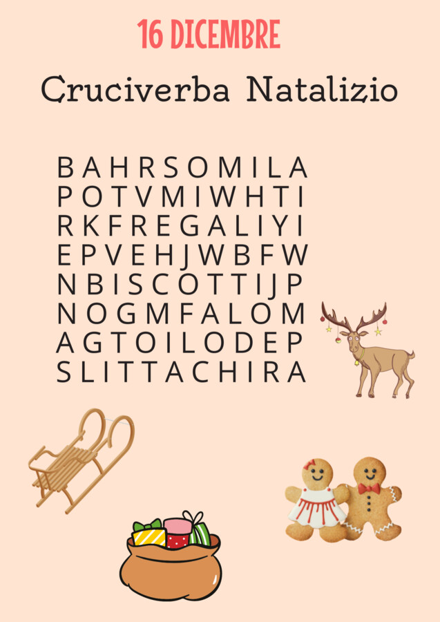 CALENDARIO DELL'AVVENTO DA STAMPARE