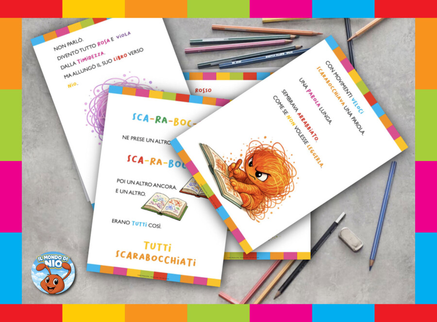 ​Laboratorio per imparare a leggere con Nio: Favola illustrata - Kit Prime Letture in Stampatello Maiuscolo con Tangram dell'Alfabeto e filastrocca delle sillabe - 5-7 anni