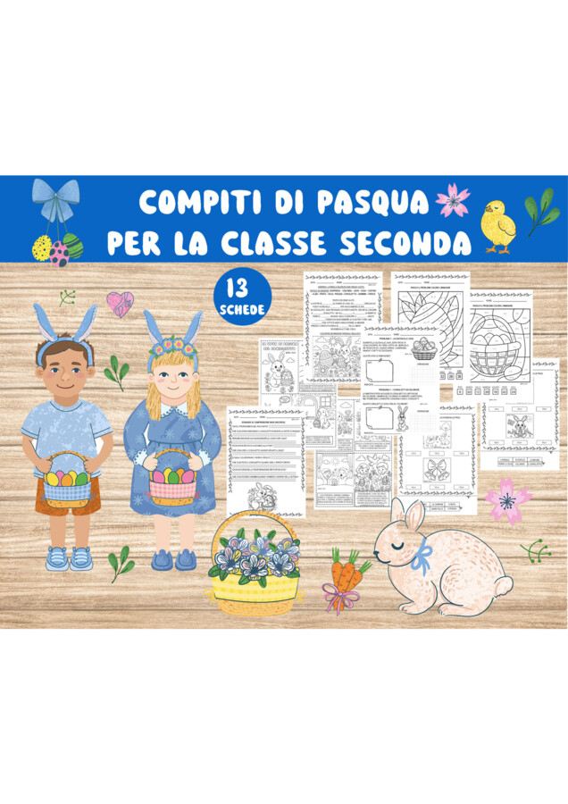 🐣13 Schede di Italiano e Matematica per la Classe Seconda