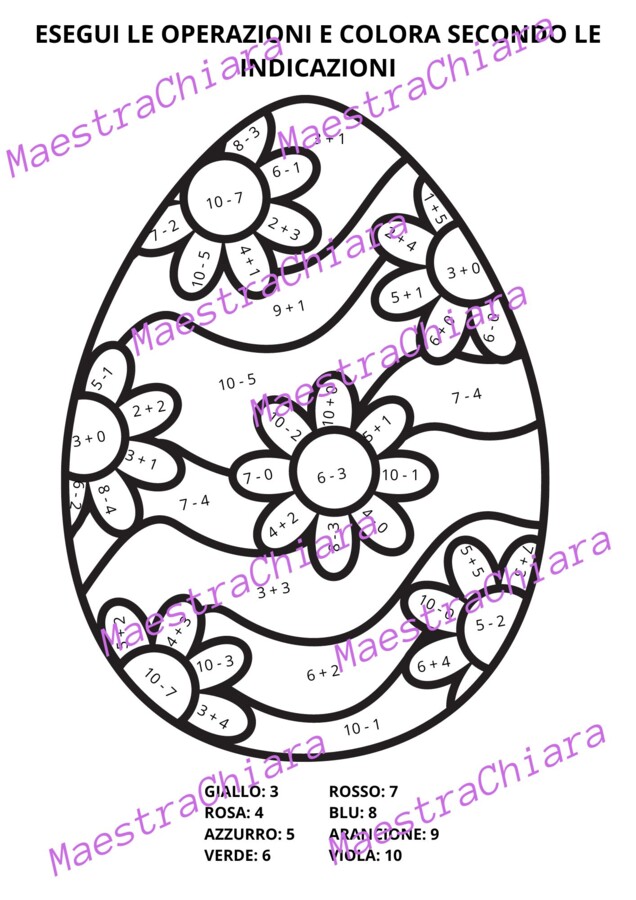 Addizioni e sottrazioni di Pasqua