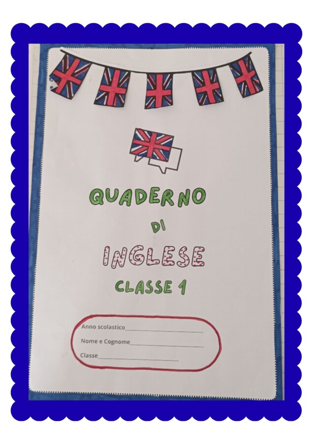Quaderno d'inglese classe 1