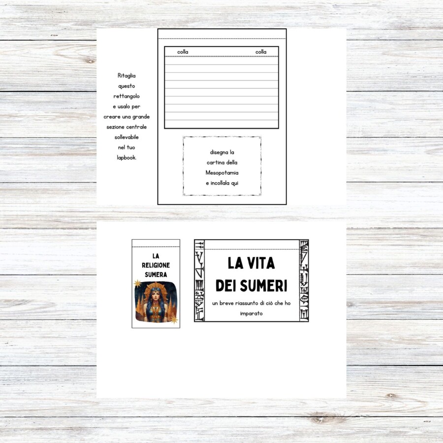 Lapbook sui Sumeri in PDF - Classe quarta