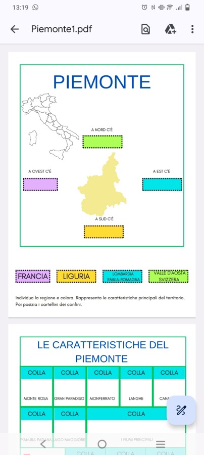 Piemonte - geografia facile per la classe quinta