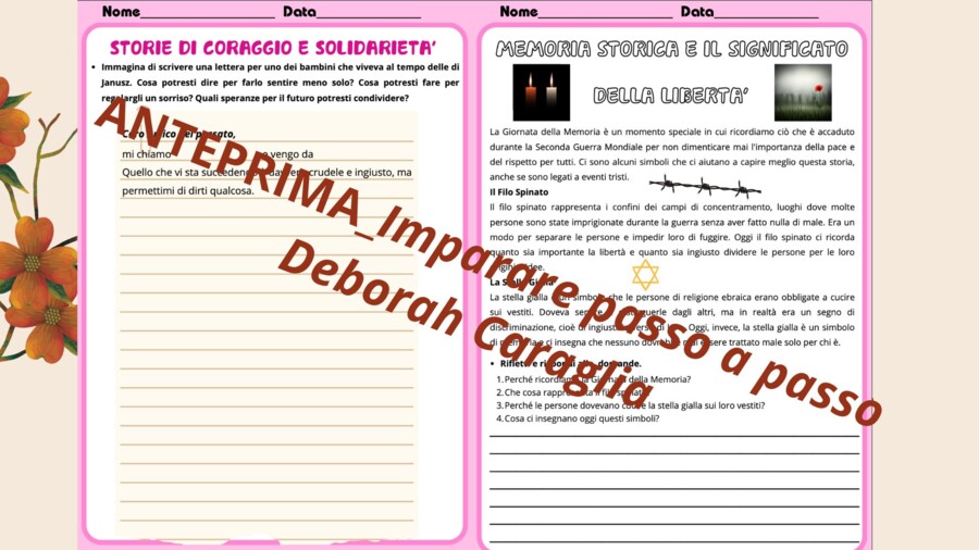 Giornata della memoria attivita' dalla I alla V elementare