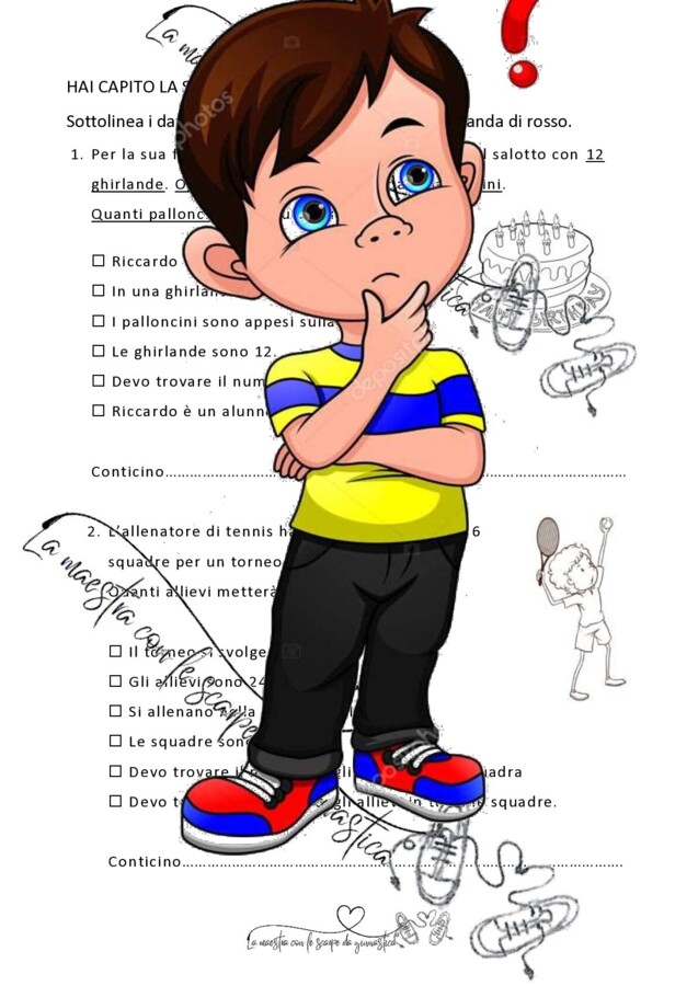 Problemi- comprensione del testo