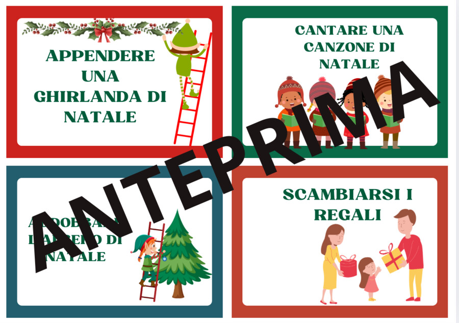 Carte dei mimi di Natale