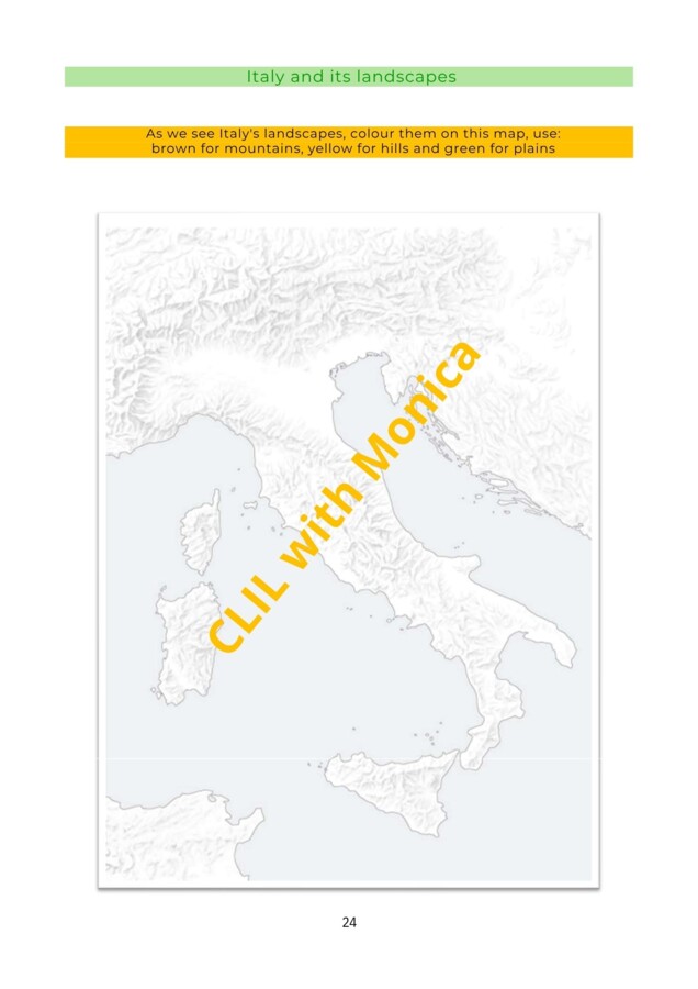CLIL Geography Year 4: Italian WATER landscapes - CLIL Geografia classe 4^: I paesaggi italiani d' ACQUA