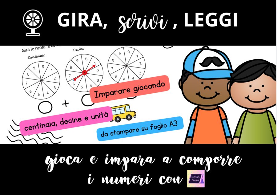 Gira, scrivi e leggi (CENTINAIA, DECINE E UNITA')