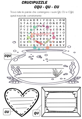 Crucipuzzle CQ - QU - CU