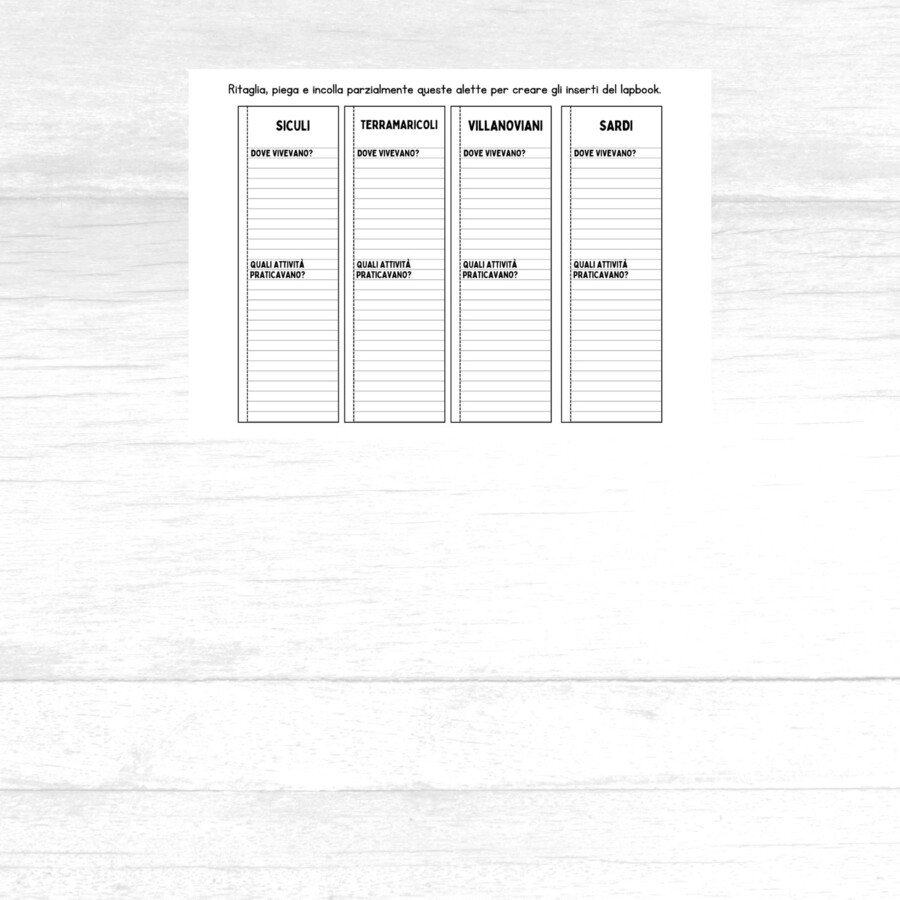 Lapbook Popoli Italici